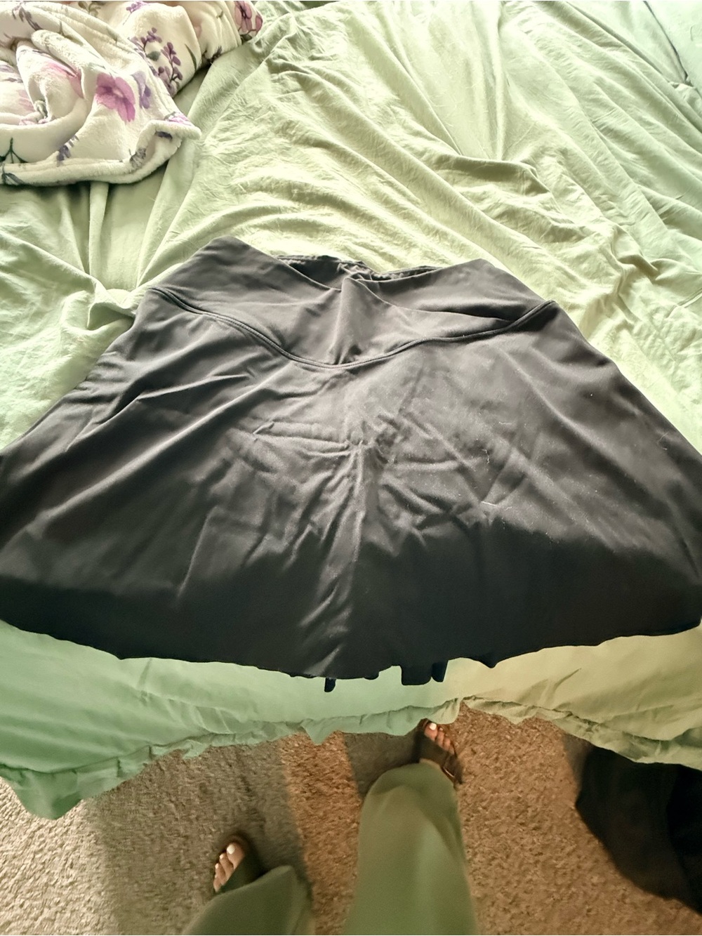 Halara Athletic Skort Black Built In Shorts Pockets Size Medium Tennis Golf